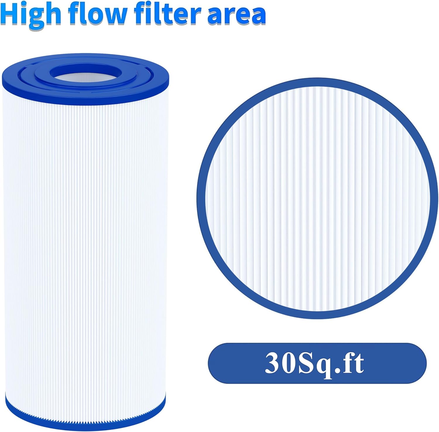 Cryspool® 04065 Filter Compatible with Nemco 30, C-4429, DSF25-50, FC-3082, Hot Tub Filter, 30 Sq. Ft Spa Filter Cartridge, 2 Pack - Image 5