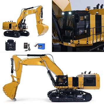 TOUCAN RC HOBBY RTR 1/14 Hydraulic RC Excavator 6015B Metal Remote Control Digger Heavy Duty Model Construction Vehicle Flysky PL18EV Lite