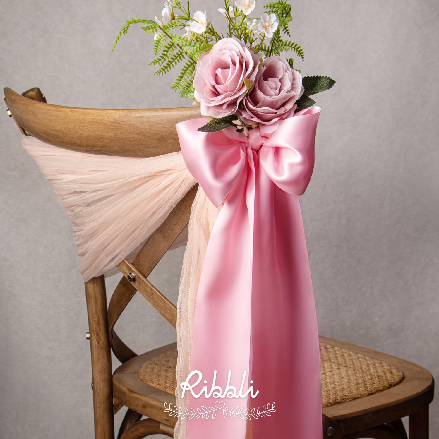 Amazon.com: Ribbli Pink Satin Ribbon 4 Inch Wide Pink Ribbon for