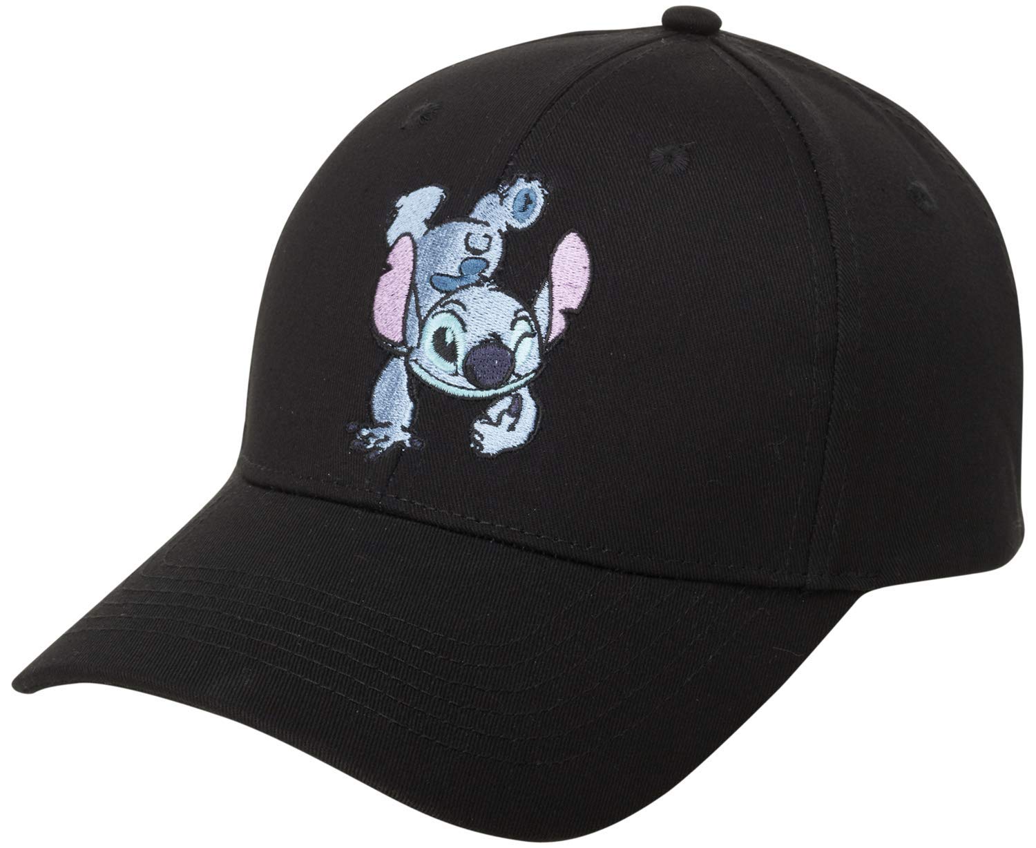 Disney Women's Baseball Cap ? Lilo & Stitch Curved Brim Snap-Back Hat, Lilo Black