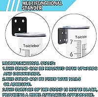 Vista 2 de Toiclebor Medidor de lluvia con soporte para colgar, tubo de plástico transparente con escala de fácil lectura, resistente a la intemperie, medidor
