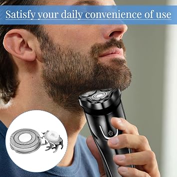 4 PCS Replacement Shaver Head Compatible with Pitbull Skull,Electric Shaver Replacement Blades Compatible with Pitbull Gold Pro,Shaver Replacement Heads(Silver)