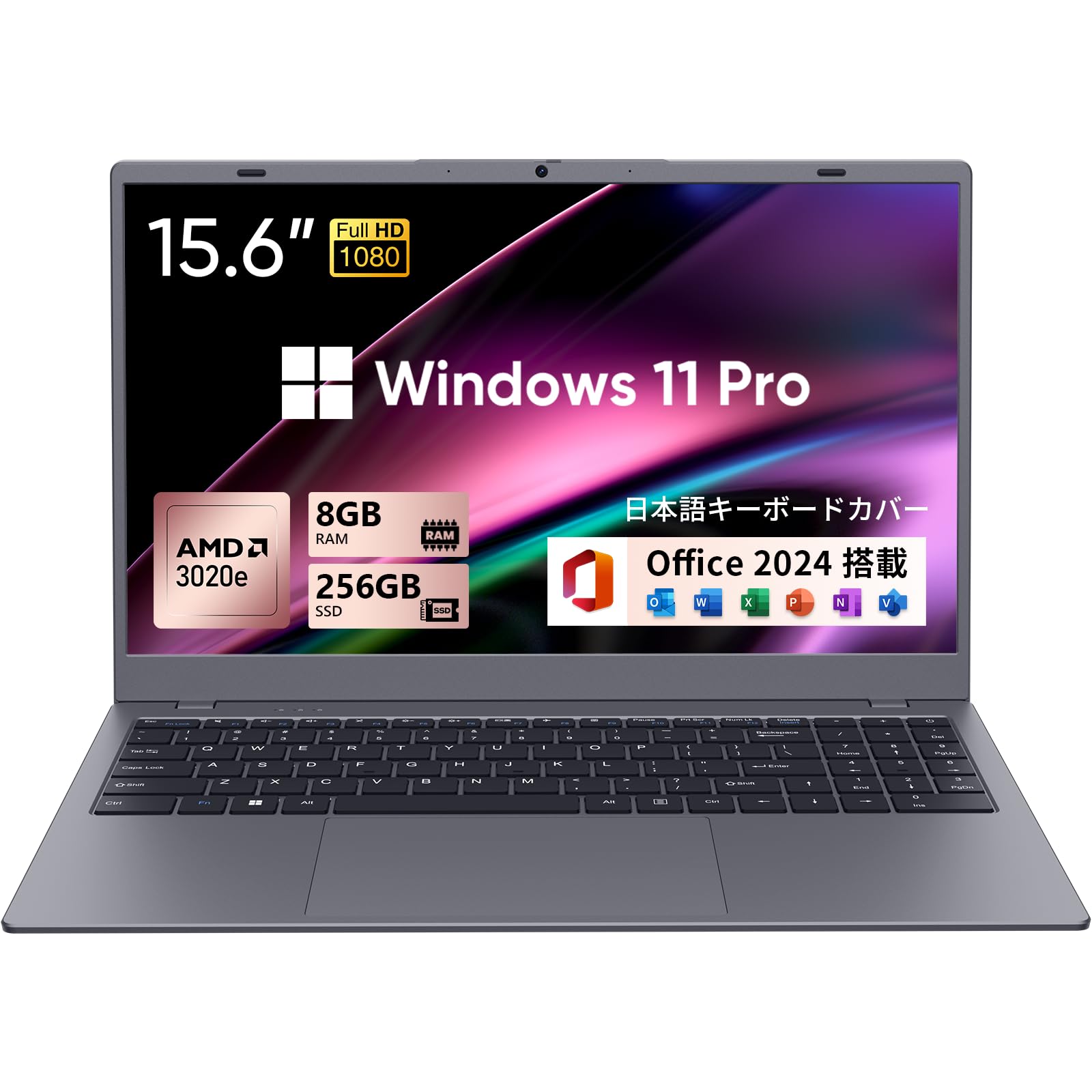 Amazon.co.jp: UOWAMOUノートパソコン Office 2024搭載 15.6