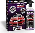 Car Wax Spray and Ceramic Coating for Cars - 3 in 1 Waterless Car Wash and Detailing - Quick Effect Coating Agent for Car - High Gloss Top Coat, Shiny Car Stuff by Shine Armor - Protective Wax 16FlOz