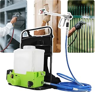 Backpack Sprayer with Battery, High Pressure Cordless Paint Sprayer, 5L Hopper, 6-Speed Control for Streak-Free Coverage on Cabinets and Decks