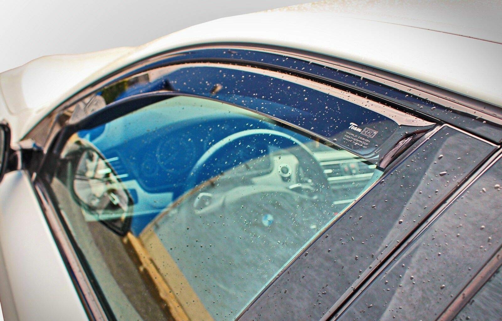 J&J AUTOMOTIVE Windabweiser passend für BMW X5 E53 2000-2006 2tlg, Heko Regenabweiser Vorne Getönt Dunkel Passform