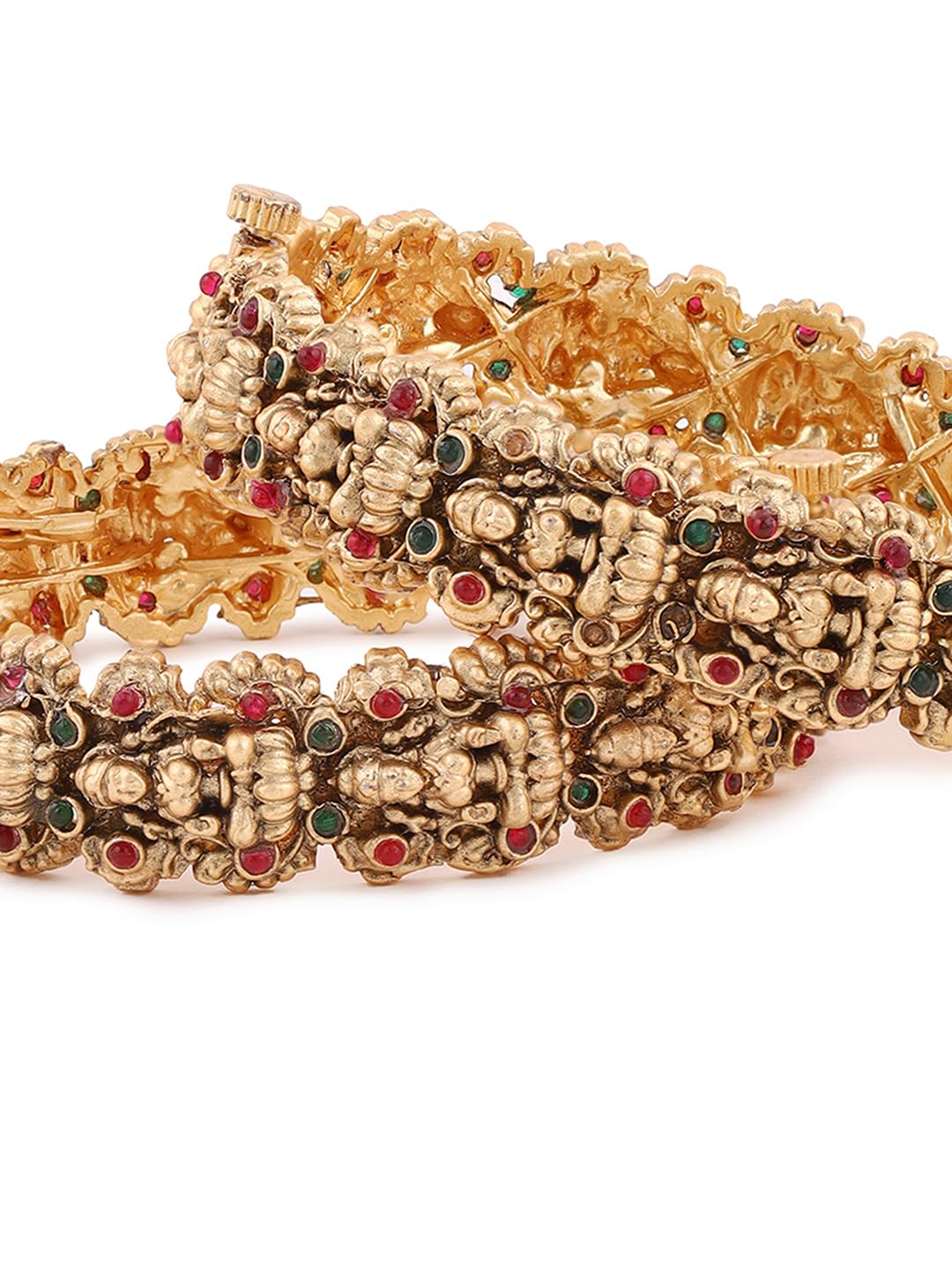 Temple Goddess Plated Bangles, Traditional Elegance