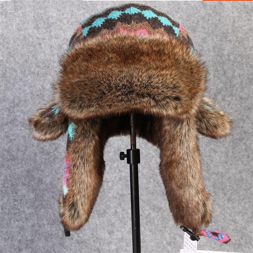 Youth Ear Protection Ski Cap Winter Cotton Cap Men and Women Parent-Child Cap Korean Version(60cm)