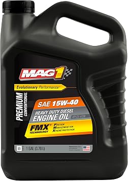 MAG 1 62631 SAE 15W-40 Premium Conventional Heavy Duty Diesel Engine Oil - 1 Gallon