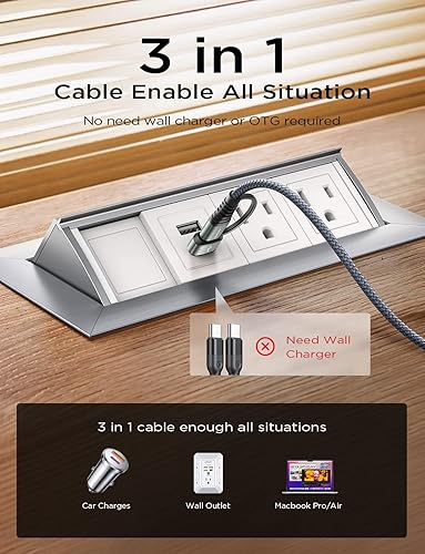 Miniatura 4 de AINOPE Cable USB C a USB C de 100 W de 3.3 pies tipo C a tipo C, cable de carga rápida USBC a USBC en ángulo recto compatible con MacBook AirPro,