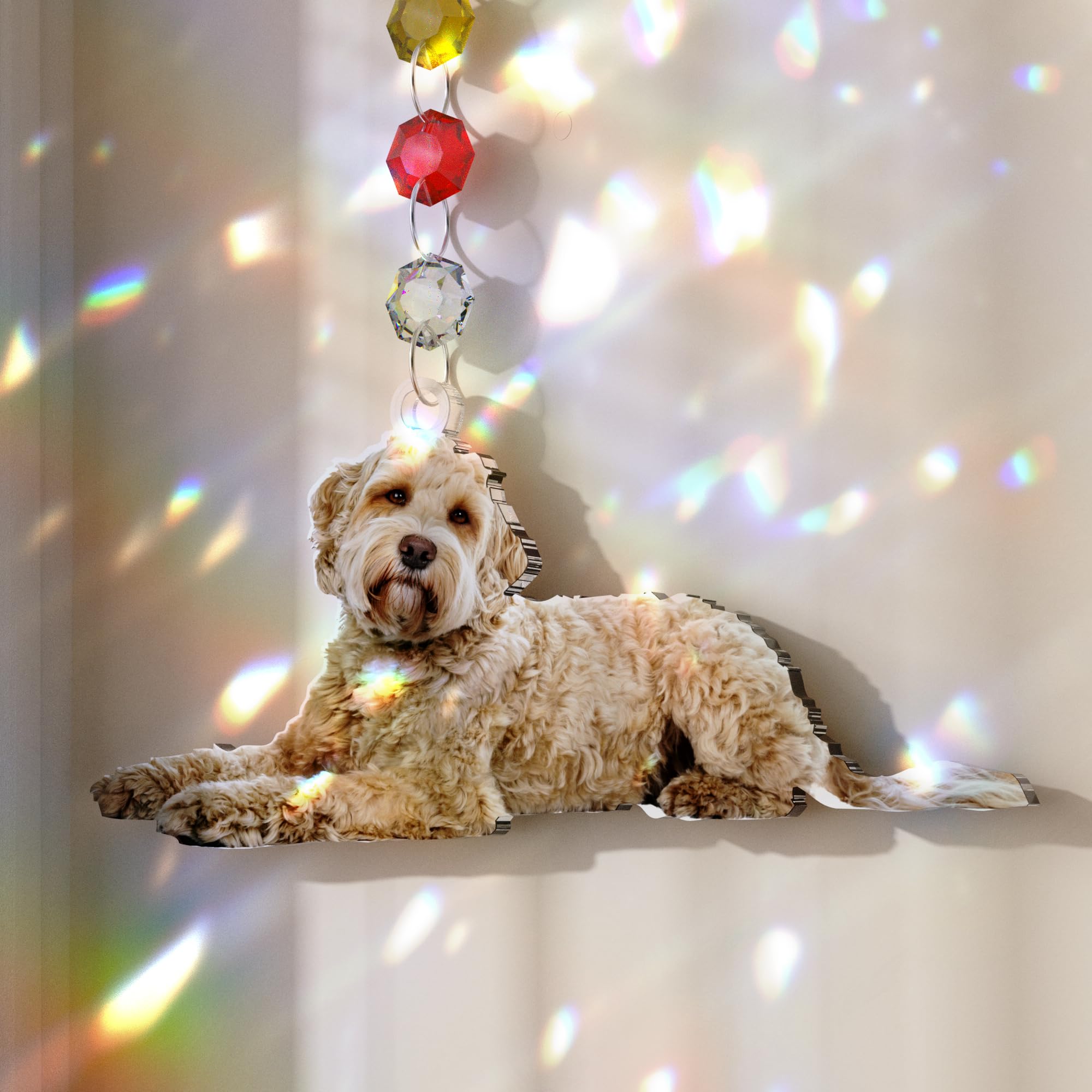 Bivei Personalized Halloween Decorations Dogs/Cats, Suncatcher with Pet Picture & Name, Stained Acrylic Glass Light Catcher, Window Hangings Ornaments, Pet Sympathy Gifts Keepsake for Cat/Dog Lover