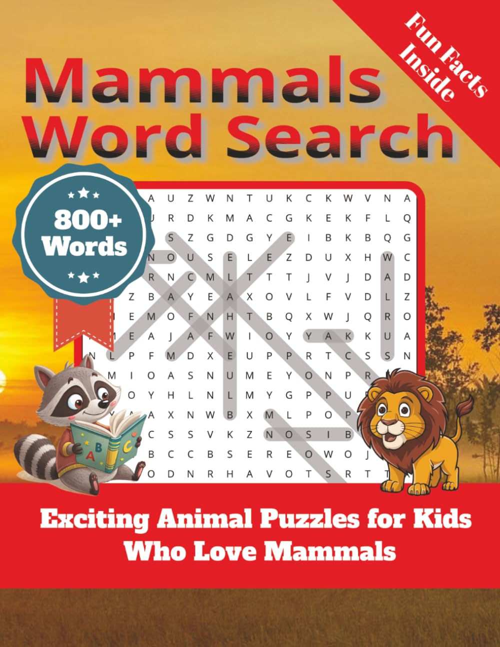 Mammals Word Search Puzzle Book: Word Searches with Easy to Read Print about Mammals, Animals, Wildlife, and more | 8.5x11 inches, 121 pages | 50+ ... Gift For Vacation, Holiday, and Free Times.