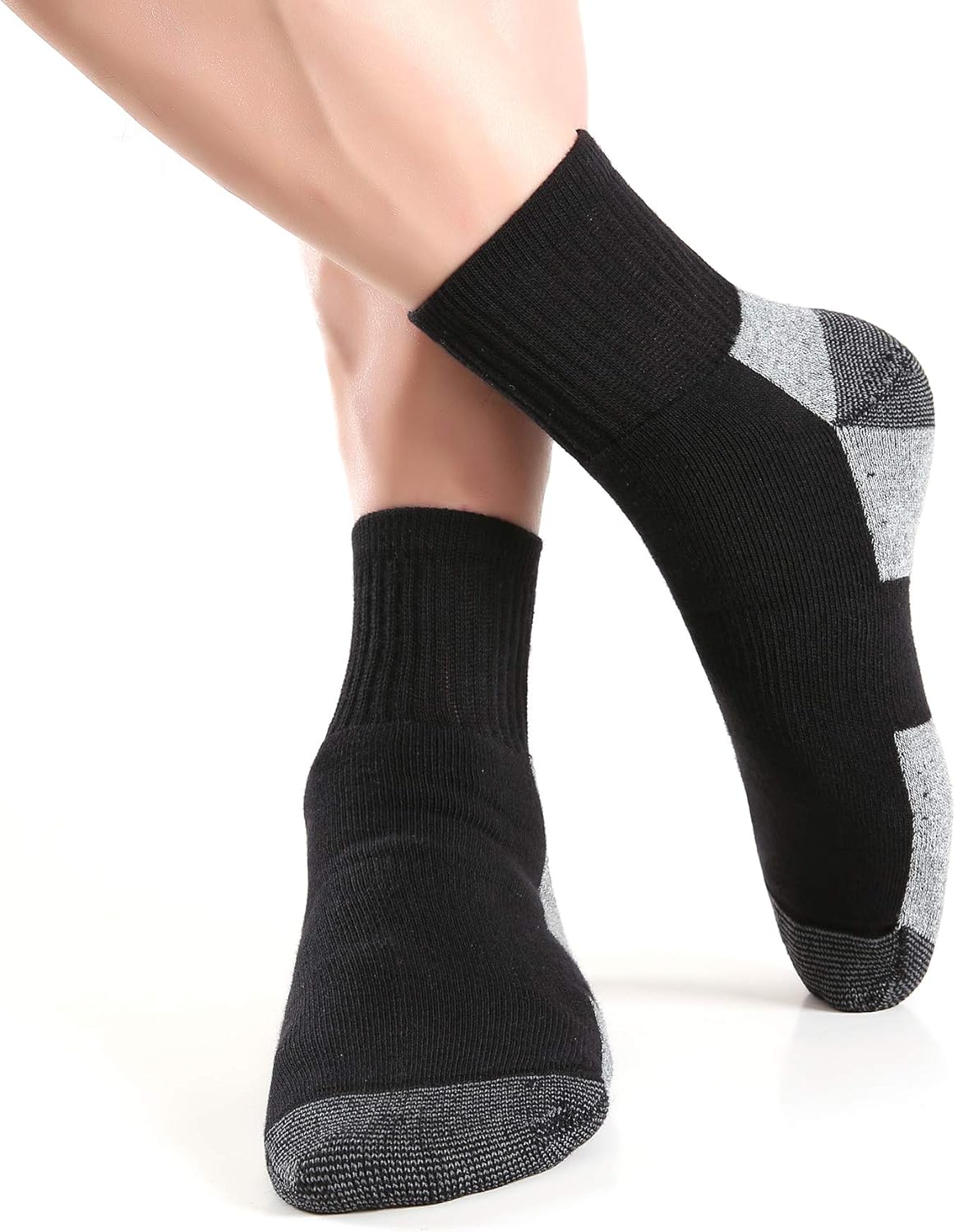 WANDER Men's Athletic Ankle Socks 3/8 Pairs Thick Cushion Running Socks for Men&Women Cotton Socks 6-9/9-12/12-15 - Image 4
