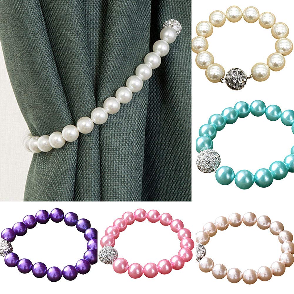 Fermatende Magnetici PEDOBO, Confezione Da 2, Con Pendenti A Forma Di Sole E Luna Con Perline Di Cristallo Per Tendetende Trasparenti Per Fine~p124178841