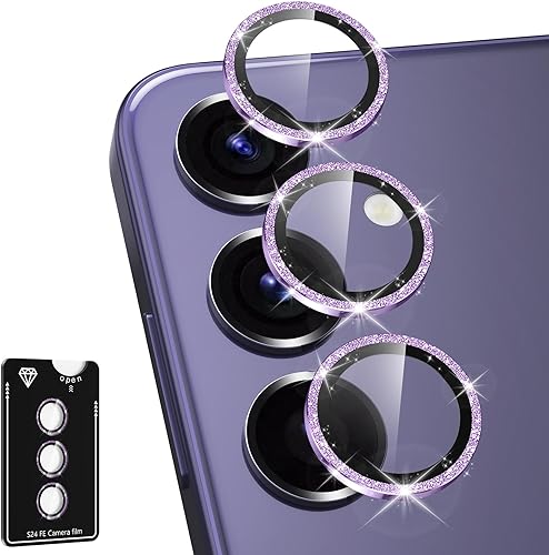 Miniatura 69 de Protector de lente de cámara para Samsung Galaxy S25 FE, cubierta individual de lente de vidrio templado con anillo de metal, [fuerte adsorción]
