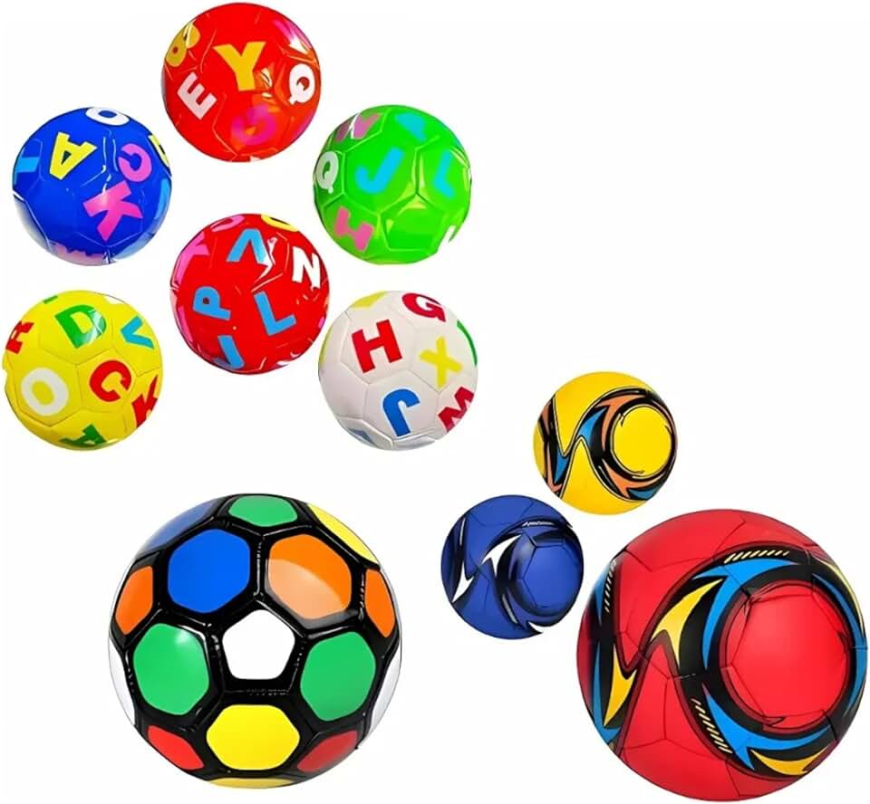 Mini Bola de Futebol N2 Infantil 15cm — Diversão e Esporte para Crianças, Leve, Resistente e Colorida, Segura para Crianças e bebes, em PVC Estilo Divertido