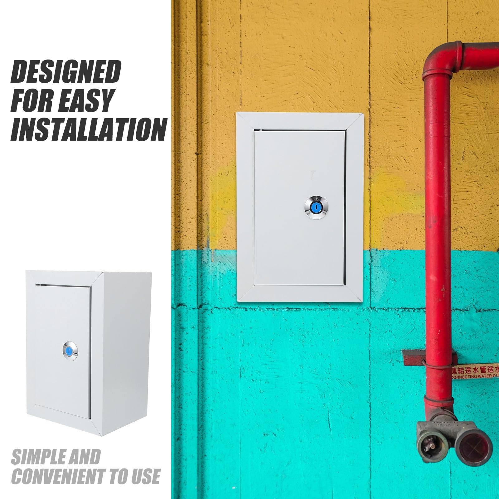 Luxshiny Scatola di Distribuzione Facile Installazione in Ferro Bianco da Parete Protezione per Esterni e Funzionamento Sicuro per Uffici e Centri Commerciali
