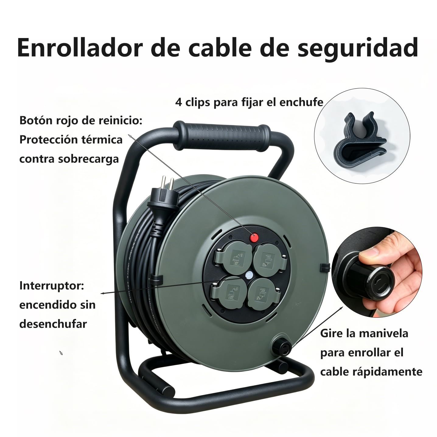 Alargadera 50 Metros Alargador Enchufe IP44