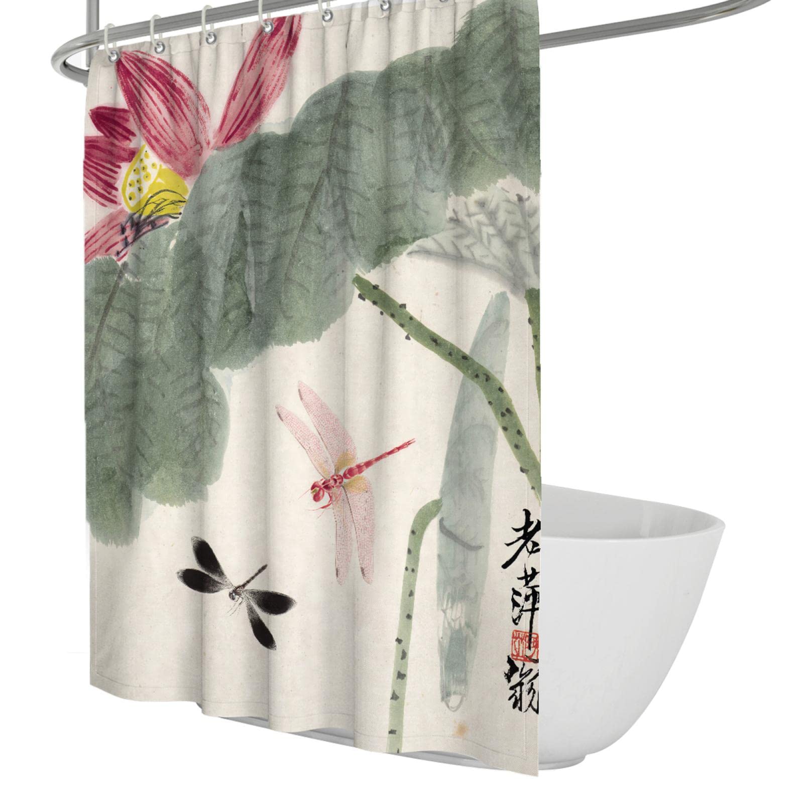 Spa Dusche Vorhang Steine Aromatische Kerzen Stoff Stoff Badezimmer Dekor Set mit Haken Trockene und nasse Trennung Trennvorhang 200Wx200Lcm