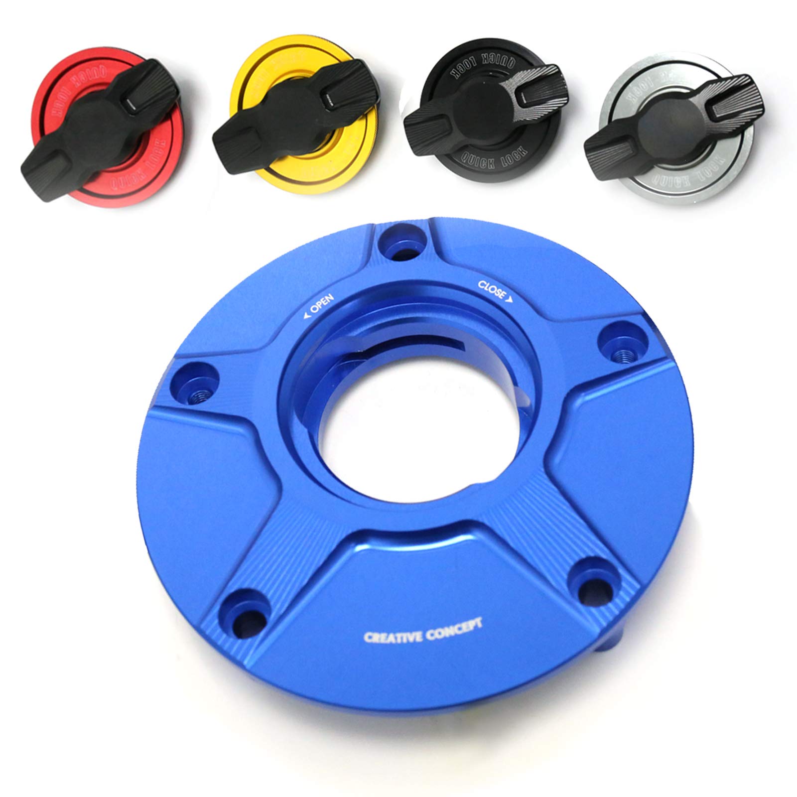 Amazon.com: MC MOTOPARTS NIMBLE Blue Gold CNC Quick Lock