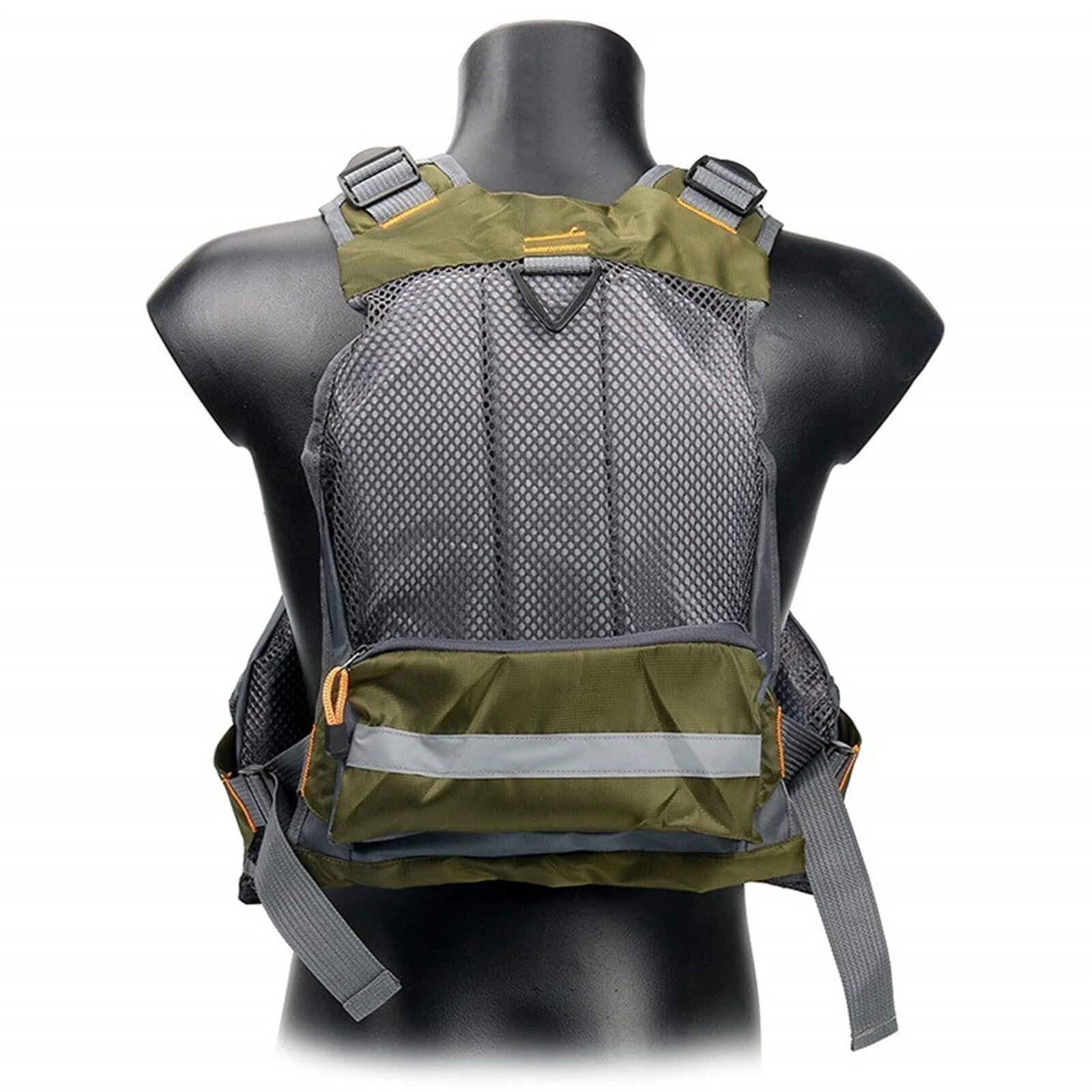 Angelweste mit Verstellbarem Hüftgurt und Reißverschluss, Taschenjacke, Angeljagdweste for Wassersport, Kajakfahren(Grey)