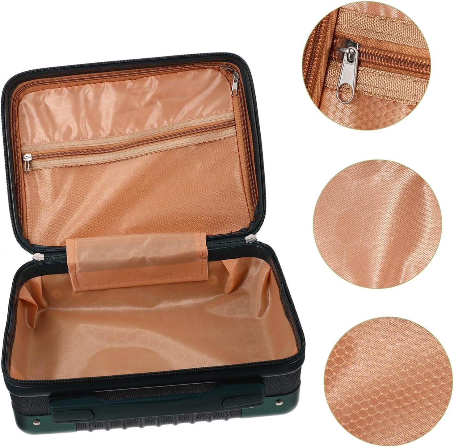 14-Inch Waterproof Cosmetic Suitcase Wheels Travel Makeup Organizer Case for Women Handheld Toiletries Storage Box Anti-Scratching Design