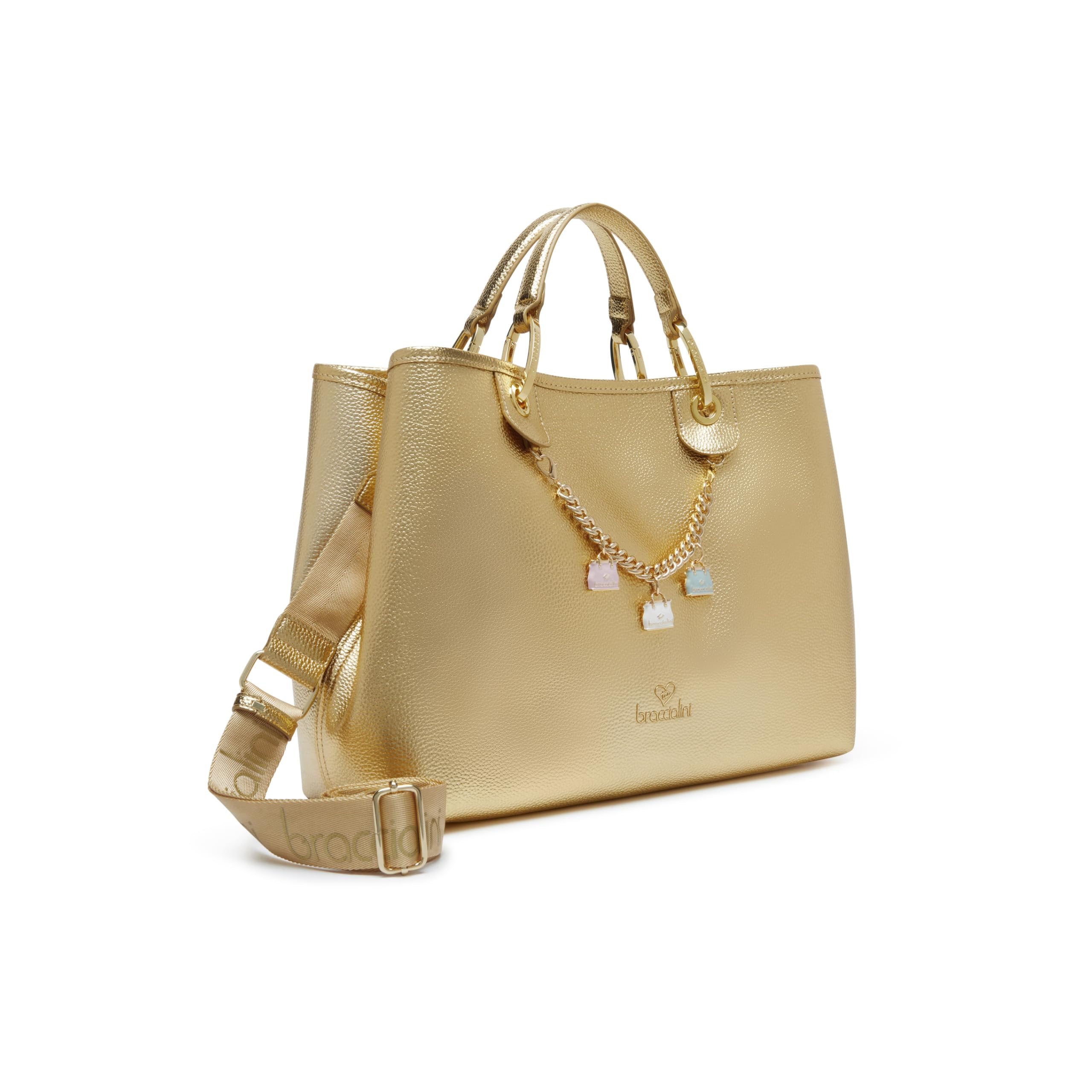 Braccialini Borsa Donna Firmata Linea Beth Grande con A Mano con Tracolla