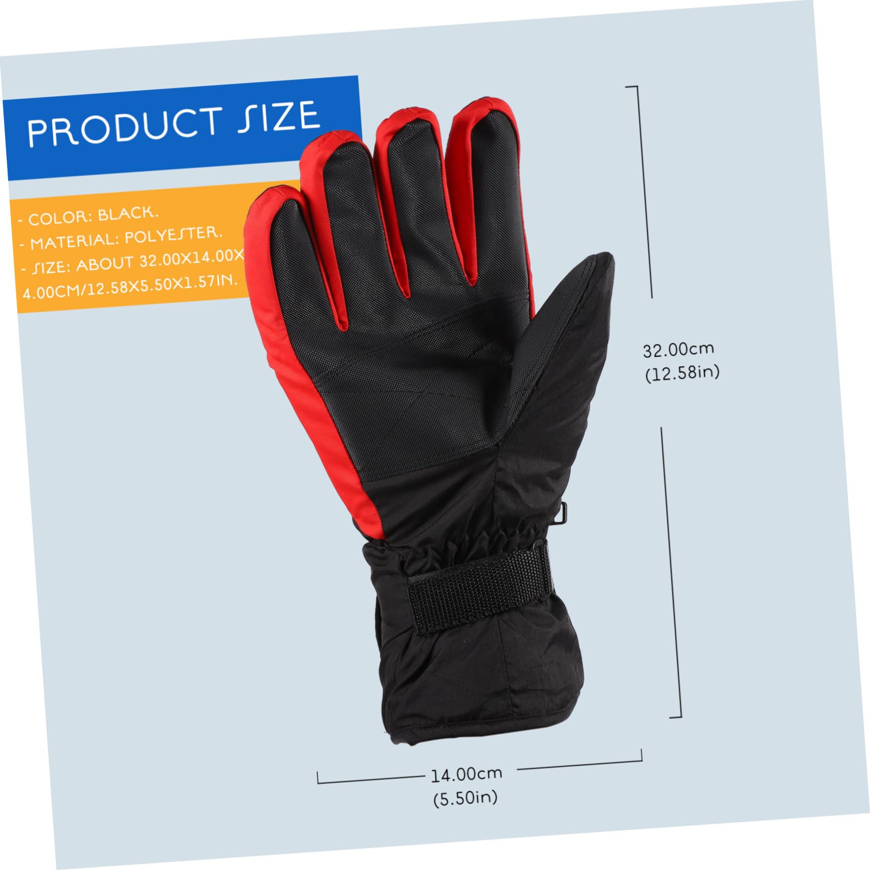 Toyvian Guanti Elettrici Riscaldabili 4.5v 1 Paio in Poliestere Neri | Scaldamani Portatile per Outdoor e Sci, Riscaldamento Uniforme su Tutta la Mano, Versione 4.5v