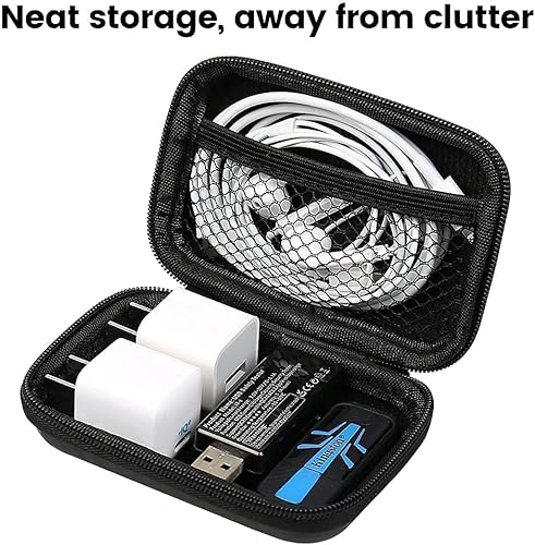 Miniatura 6 de Estuche para auriculares, bolsa de almacenamiento de auriculares de EVA, pequeña funda de transporte rígida para teléfono celular, organizador de