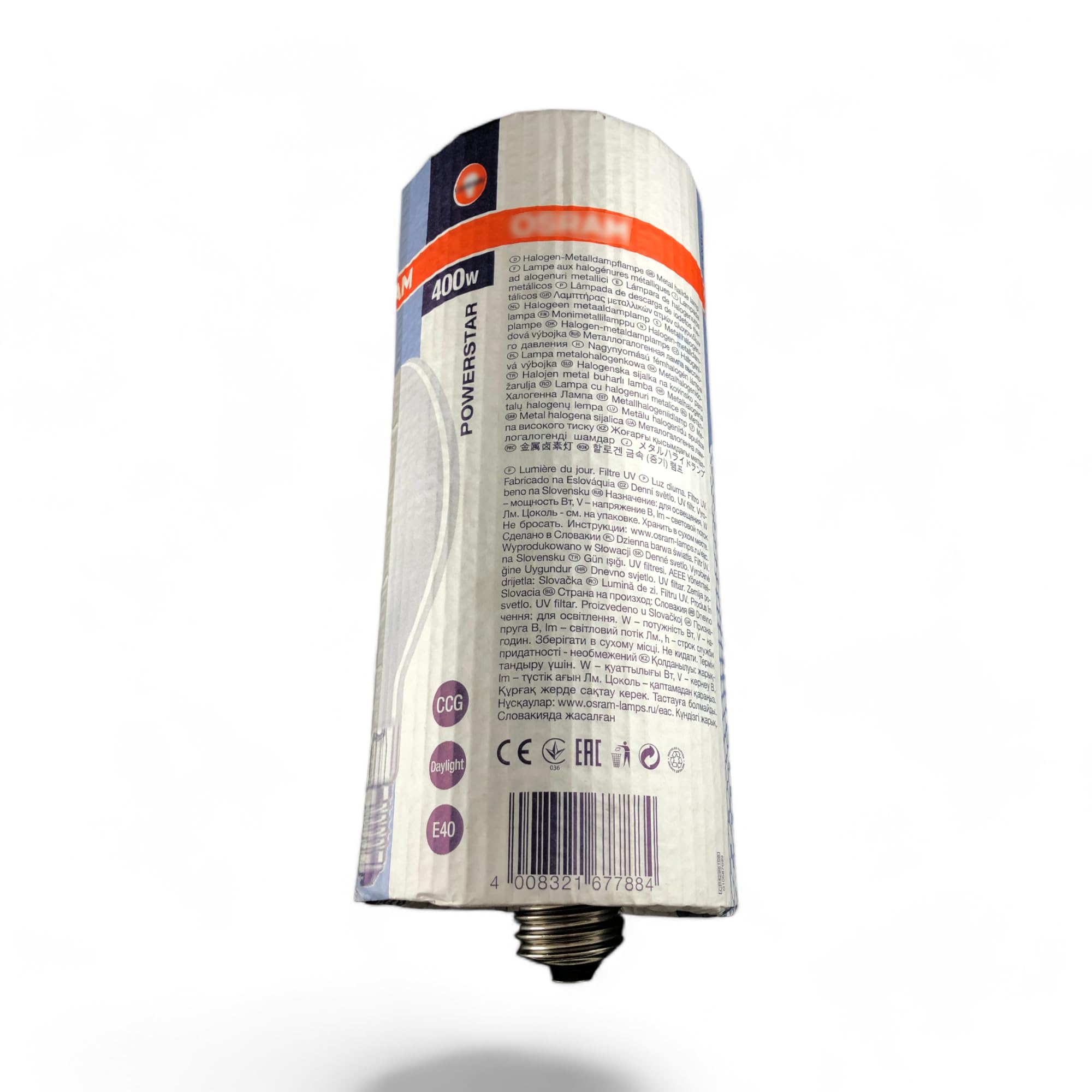 Powerstar HQI-E 400 W/D PRO E40 Halogenuros metálicos con luz diurna