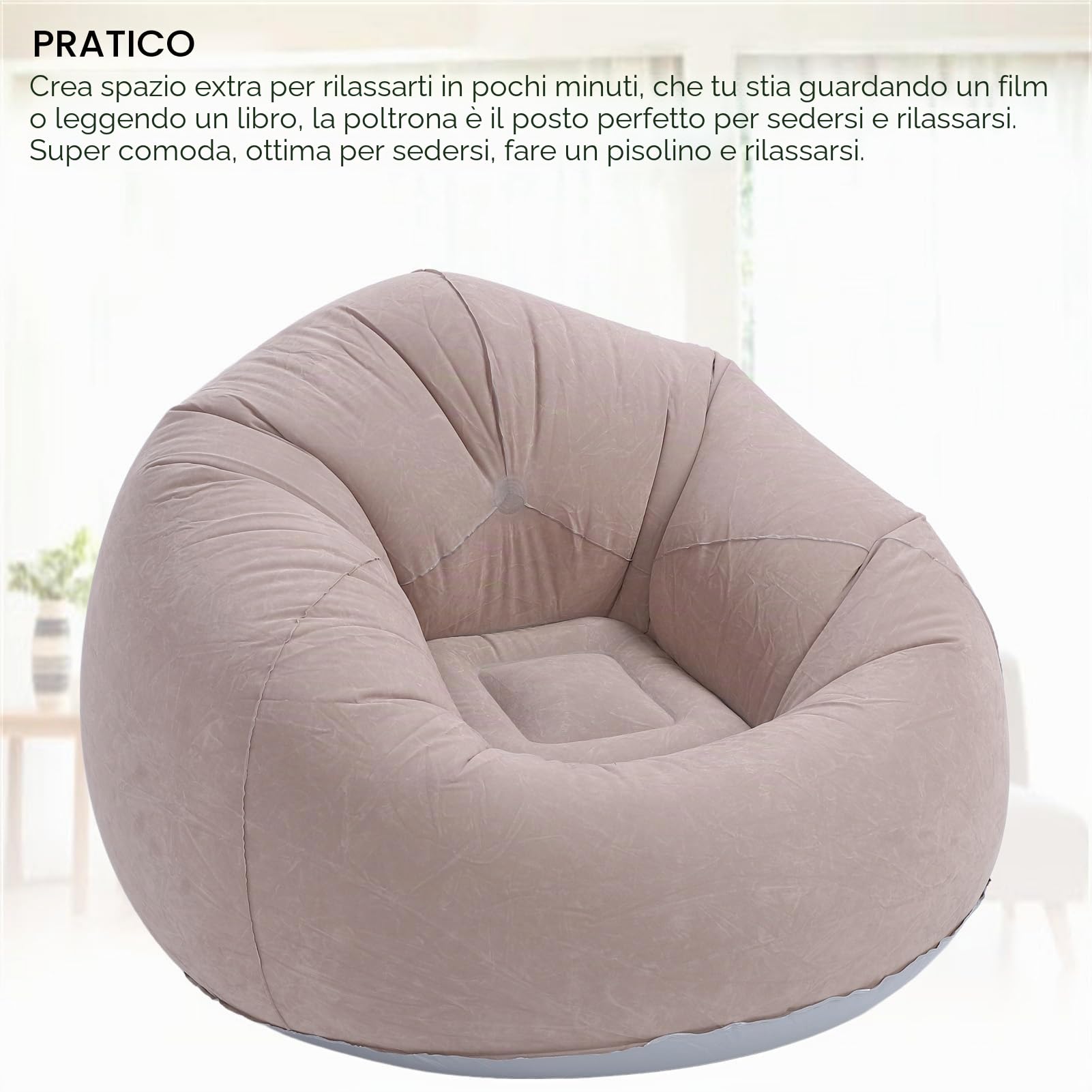 Haofy Divano Pigro Poltrona Gonfiabile per Soggiorno, Camera da Letto, Sala Giochi, Dormitorio
