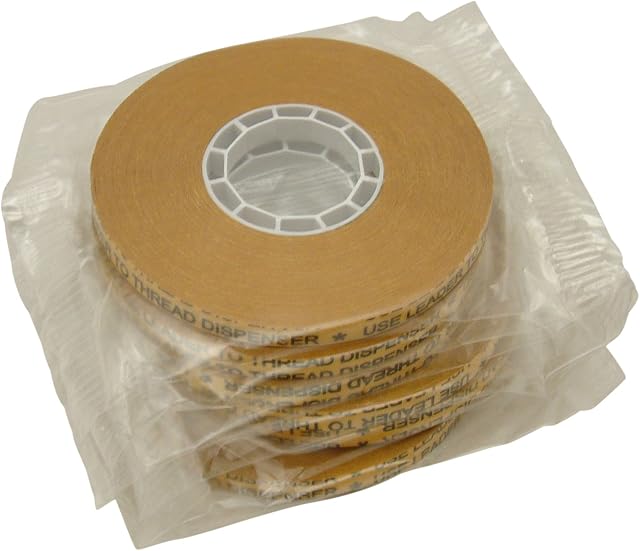 JVCC ATG-7502 ATG Tape [Acid Neutral]: 1/4 in. x 36 yds. (Clear Adhesive on Gold Liner) / core for 1/4 inch Pink Glider [6 Pack]