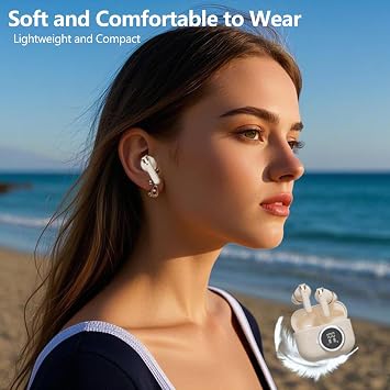 Wireless Earbuds Headset Wireless Bluetooth Earbuds Wireless Bluetooth 5.4 Bluetooth Headphones True Wireless Earbuds Waterproof in-Ear Earbuds ENC Intelligent Noise Reduction(Brown)