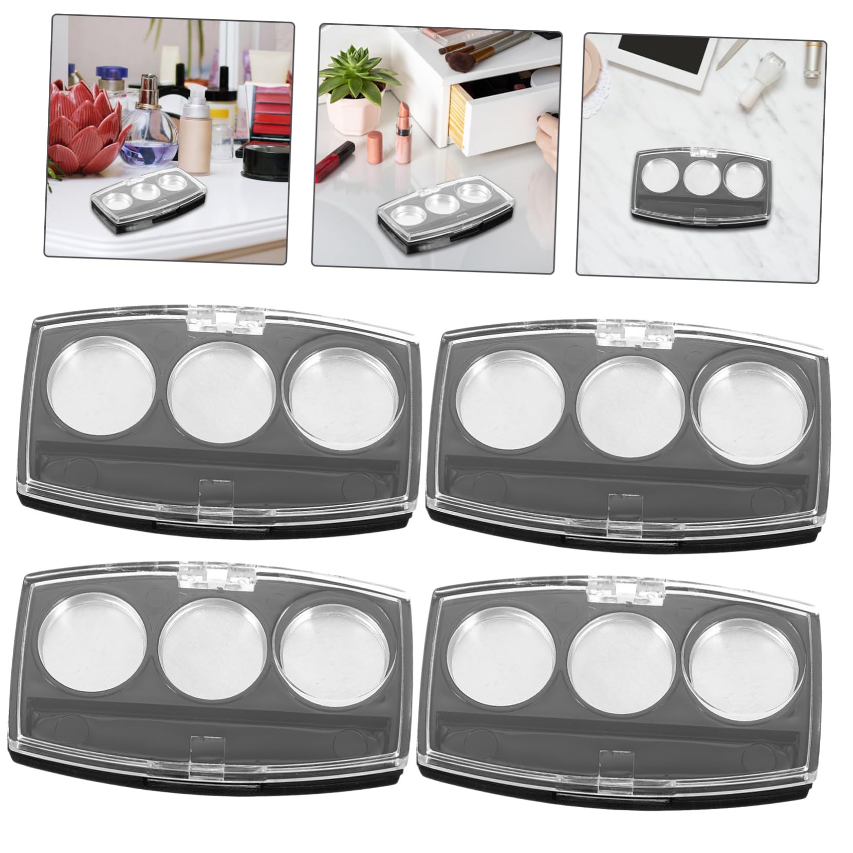 Ipetboom 50stücke Leere Lidschattenpaletten Nachfüllbare Kosmetikbehälter Für Lidschatten Blush Und Puder Kompakt Und Leicht Für Unterwegs