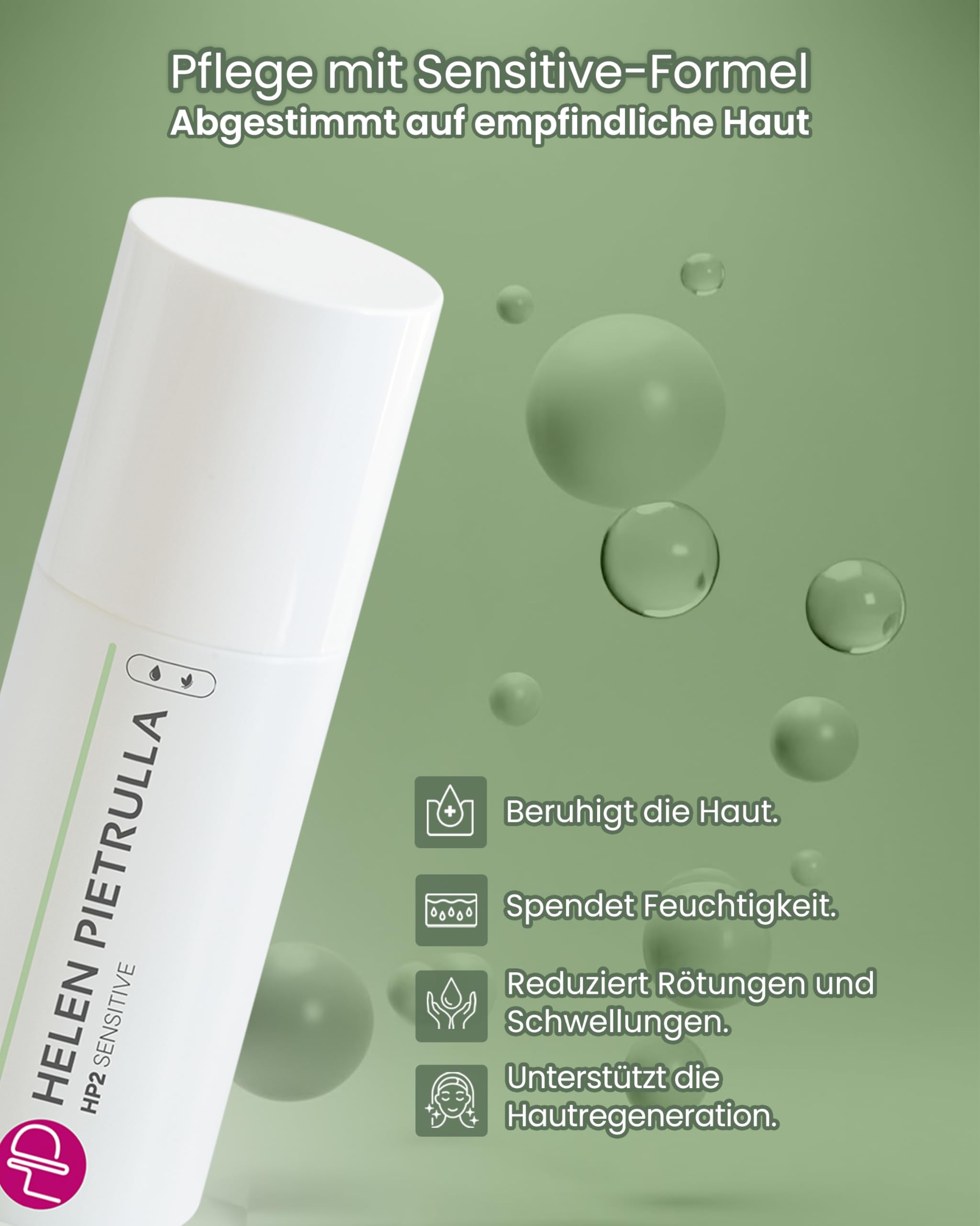 Helen Pietrulla - HP2 Sensitive (100ml) Schützende Tages-/Nachtcreme mit Panthenol, Vitamin E, Calendulaöl, Aloe Vera - Beruhigend, feuchtigkeitsspendend, vitalisierend. Unterstützt Regeneration