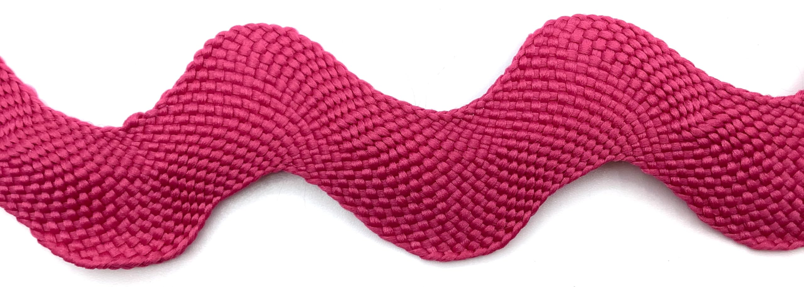 Giant Jumbo RIC Rac Trim – 1-1/2 Inch (38mm) Wide Zig Zag Sewing Trim – Rick Rack Ribbon for Sewing, Quilting, Costumes, Crafts &amp; Home Décor (Dark Pink, 5 Yards)