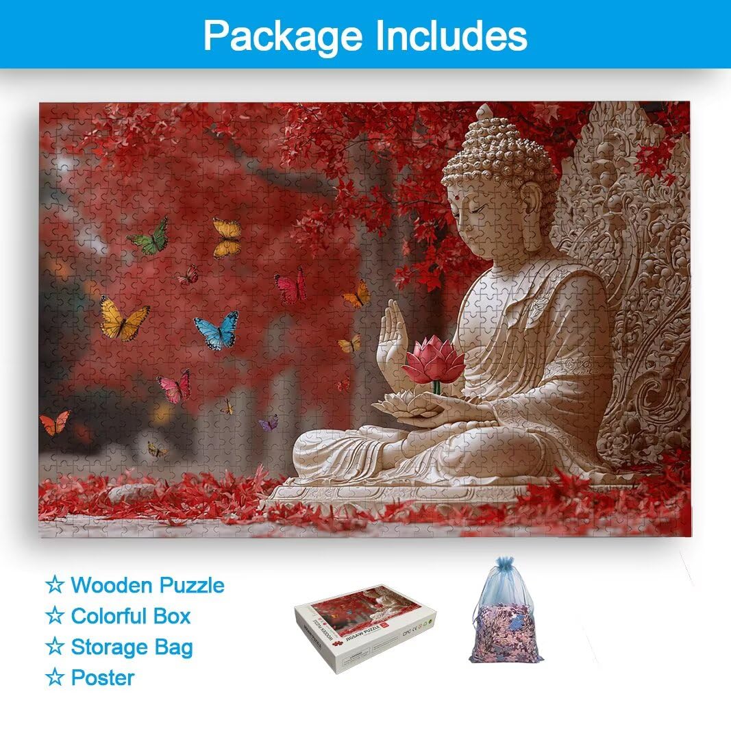 Puzzle 5000 sztuk, drewniane puzzle Zen dla dorosłych, prezenty dla kobiet