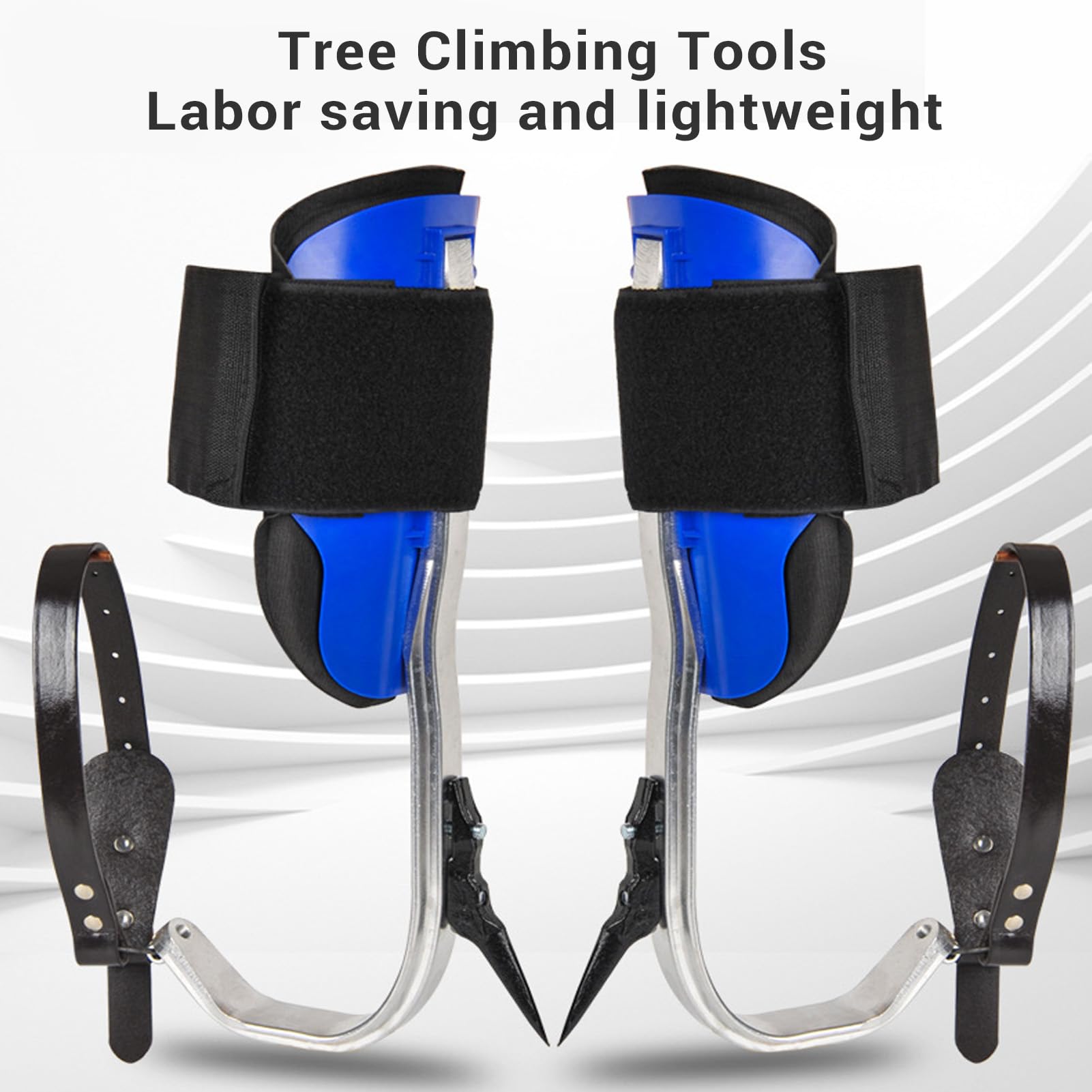 Picos para Trepar árboles, Espolones de Escalada Ajustables con Pedal Antideslizante de Aleación de Aluminio Liviano y Correas Ajustables para Recolección de Huertos, Poda de — view 8