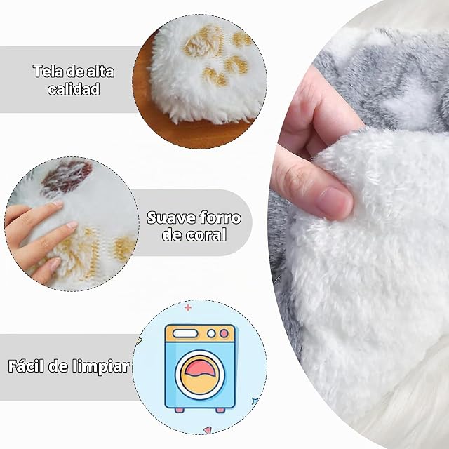 Foto 3 de 7 de ZYEKIU 3 Piezas Cama de Felpa para Animales Pequeños, Manta Perro Pequeño Suave y Cómodo, Cama Conejo Felpa
