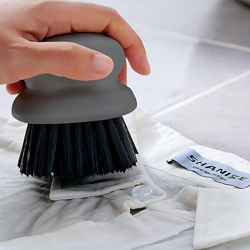 Miniatura 4 de Cepillo ergonómico para platos, cepillos de cocina para limpiar ollas, sartenes y verduras (gris)