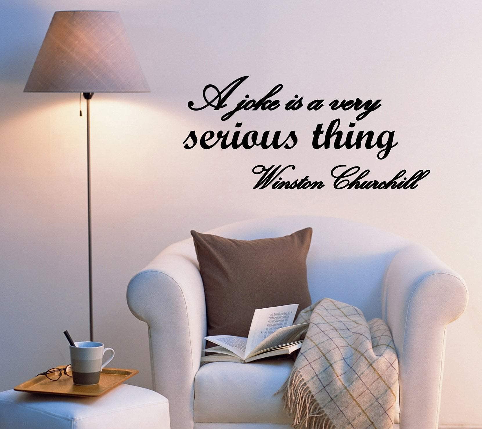 VVWV A Jock is A Very Serious Quotes Wall Stickers Motivational Kids Bedroom Living Room Home Restaurant Oil Proof Vinyl Decals Wall Decoration L X H 55 X 35 Cms