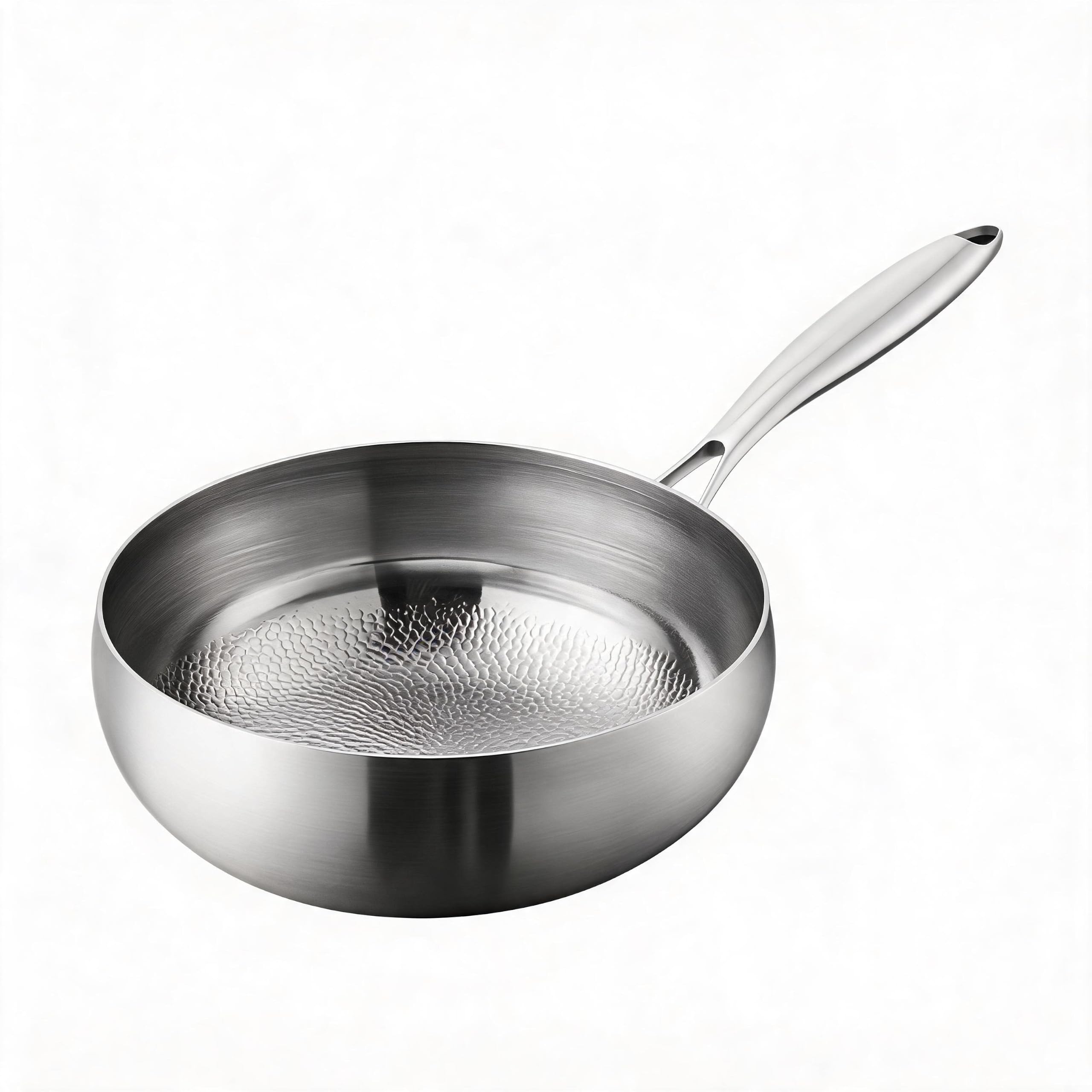 Wok Martilleado 24cm para acero Inoxidable Base 5 para capas(26)