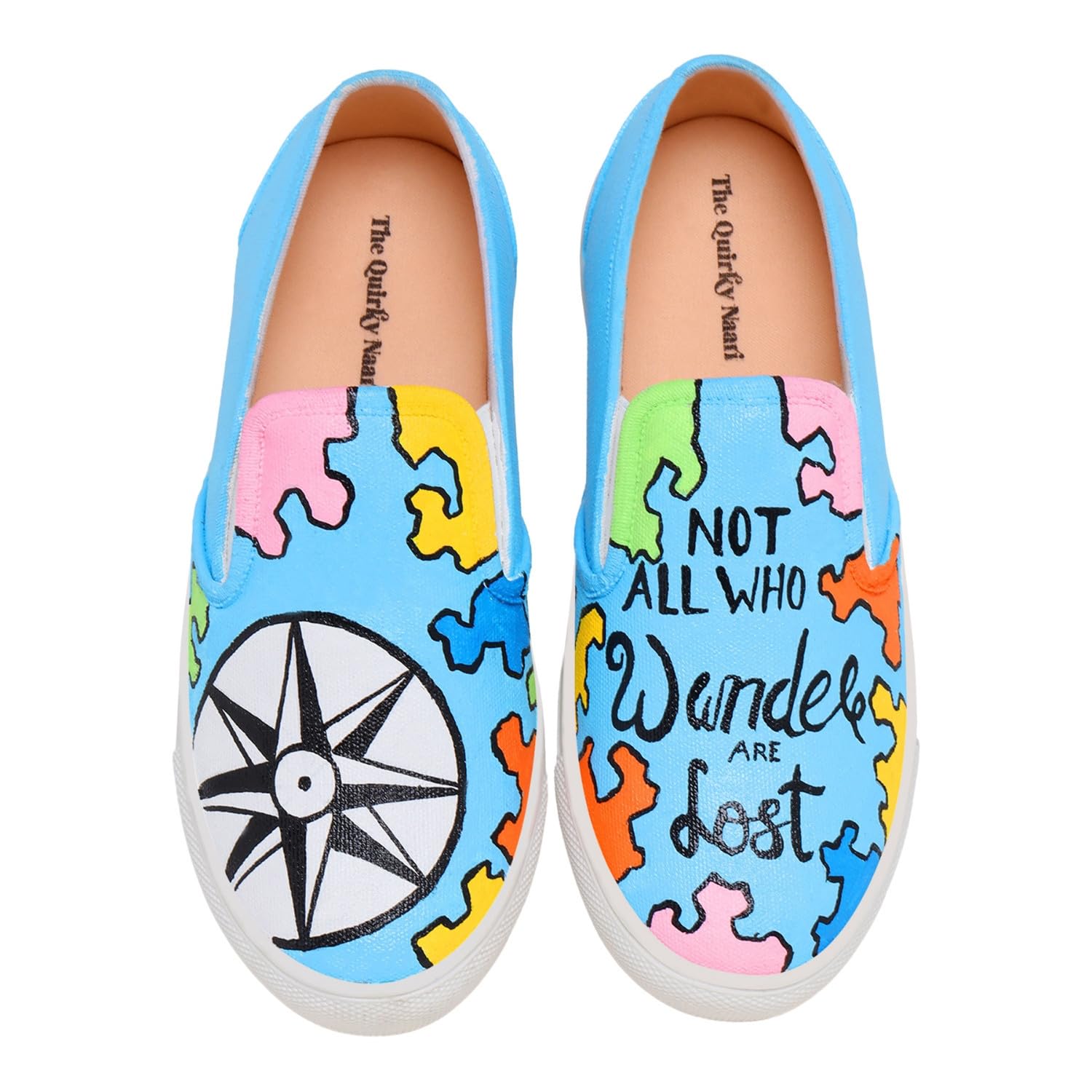 THE QUIRKY NAARI Wanderlust Slipons Trendy and Comfy | Blue | 6 UK (B0CVTQDKZH) Amazon Price History, Amazon Price Tracker