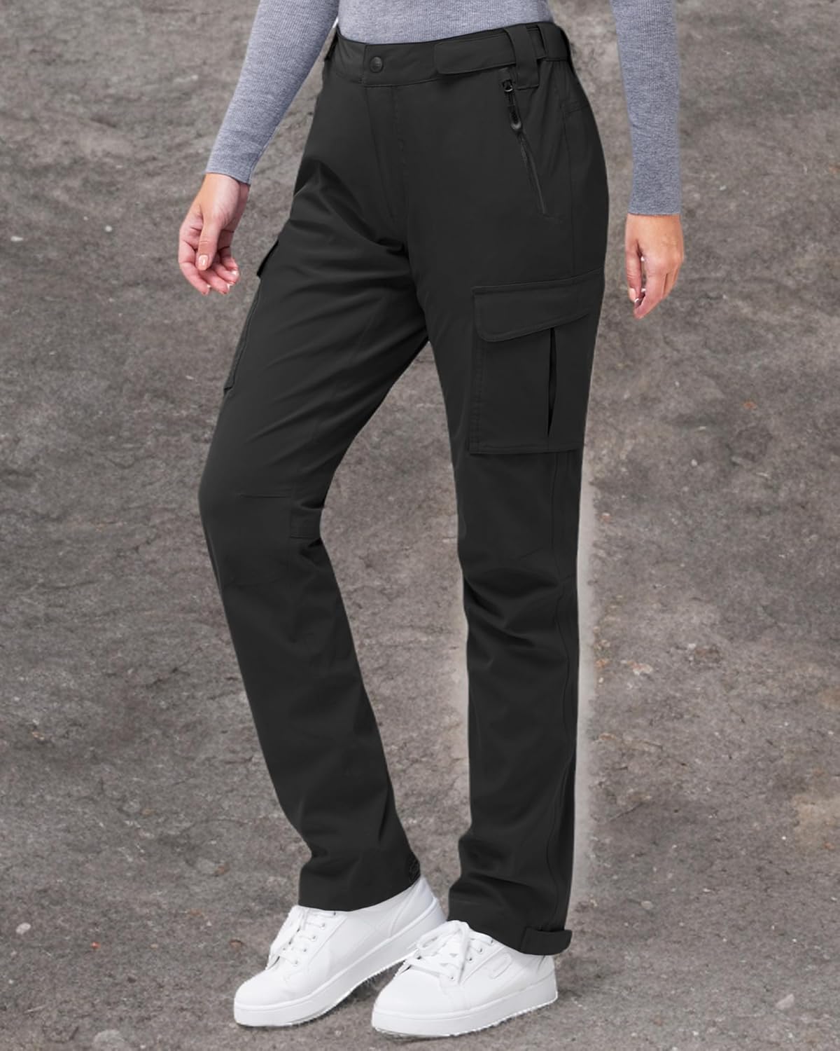 33,000ft Women's Rain Pants, Waterproof Lightweight Breathable Rain Overall Hiking Pants - Image 6