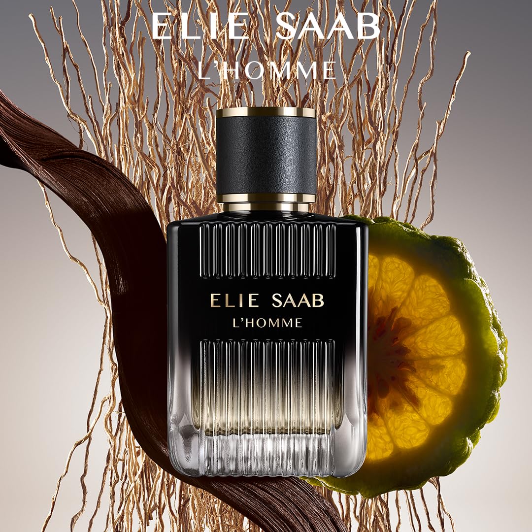 Elie Saab L'Homme – Eau de Parfum für Herren – Holzig-Vetiver Duft – Raffinierte Noten von Bergamotte 50 ml – Bild 3