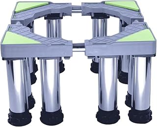 Washing Machine Stand BaseAdjustable Washing Machine Base Stand Heavy Duty 4/8/12 Feet Tumble Dryer Base Universal High Rack Height 24-27cm Washer Pedestals & Frames Fridge Freezer