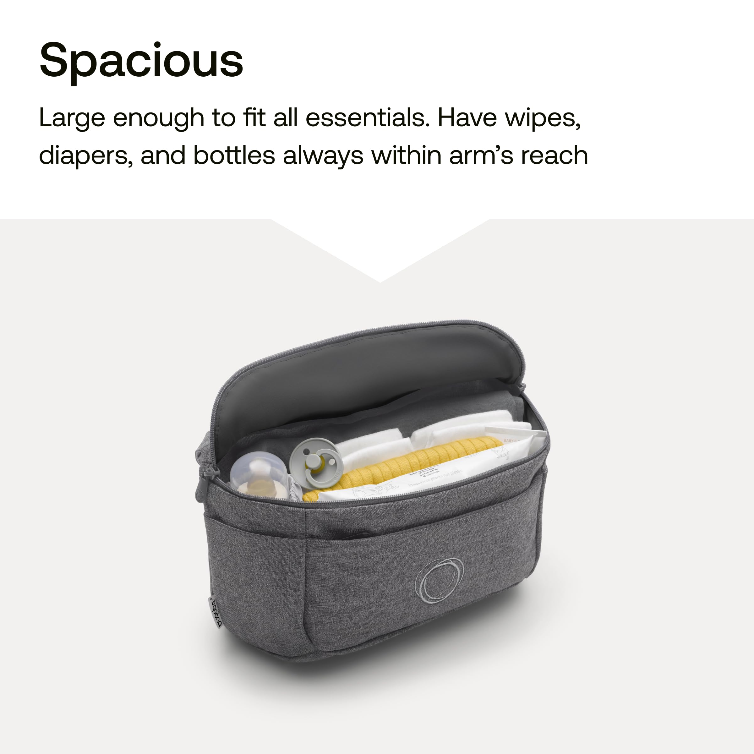 bugaboo グレー トートバッグ 収納ポーチ付き Amazon.com : Bugaboo Stroller Organizer Bag – Compact Diaper Bag