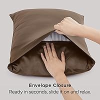 Vista 47 de Bedsure - Juego de 2 fundas de almohada de satén