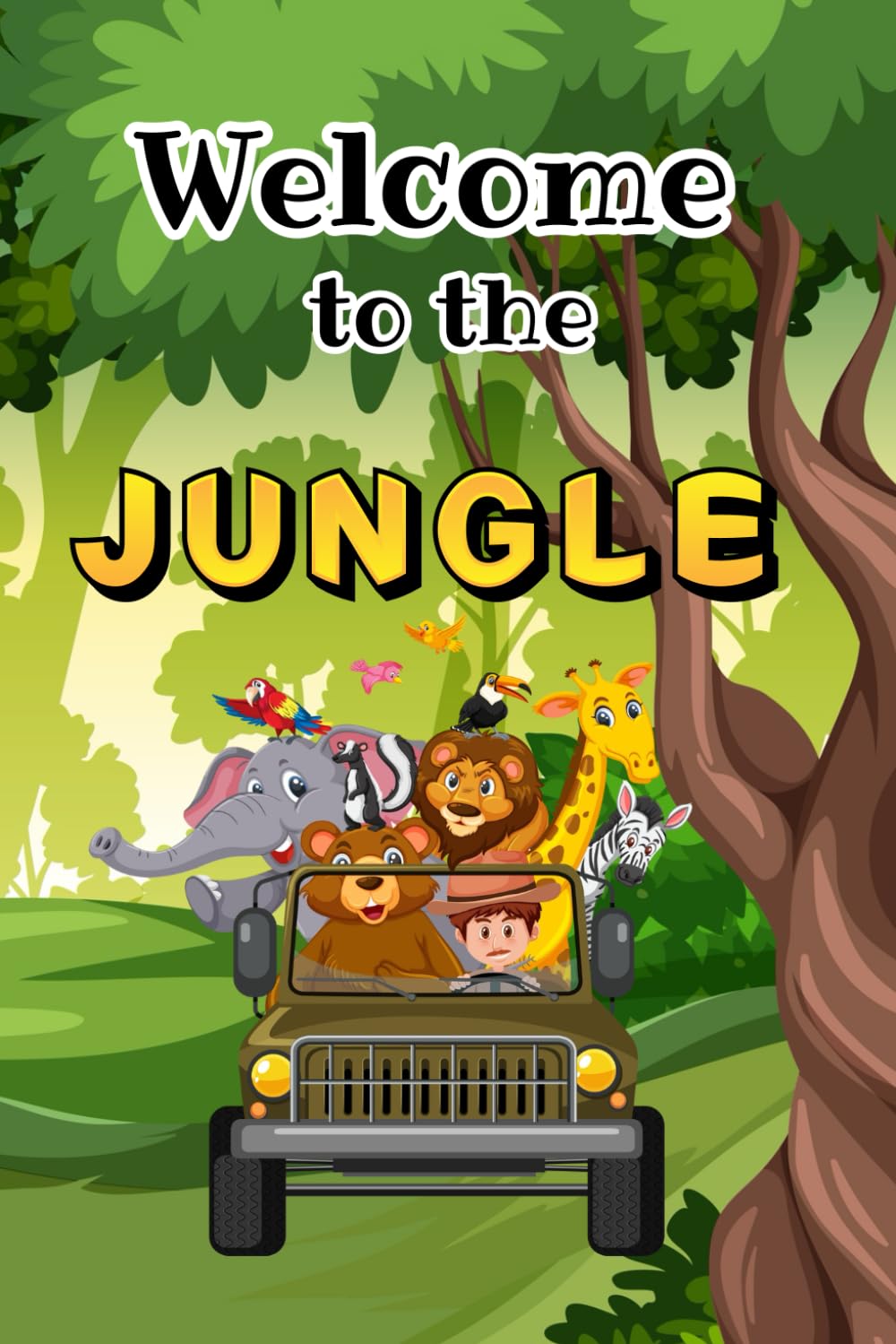 Jungle Animals Coloring Book for Kids: Fun and Easy Jungle Animal Coloring Pages for Toddlers and Preschoolers Ages 2–5 | Cute Wild Animals, Big Simple Designs, and Creative Learning Fun