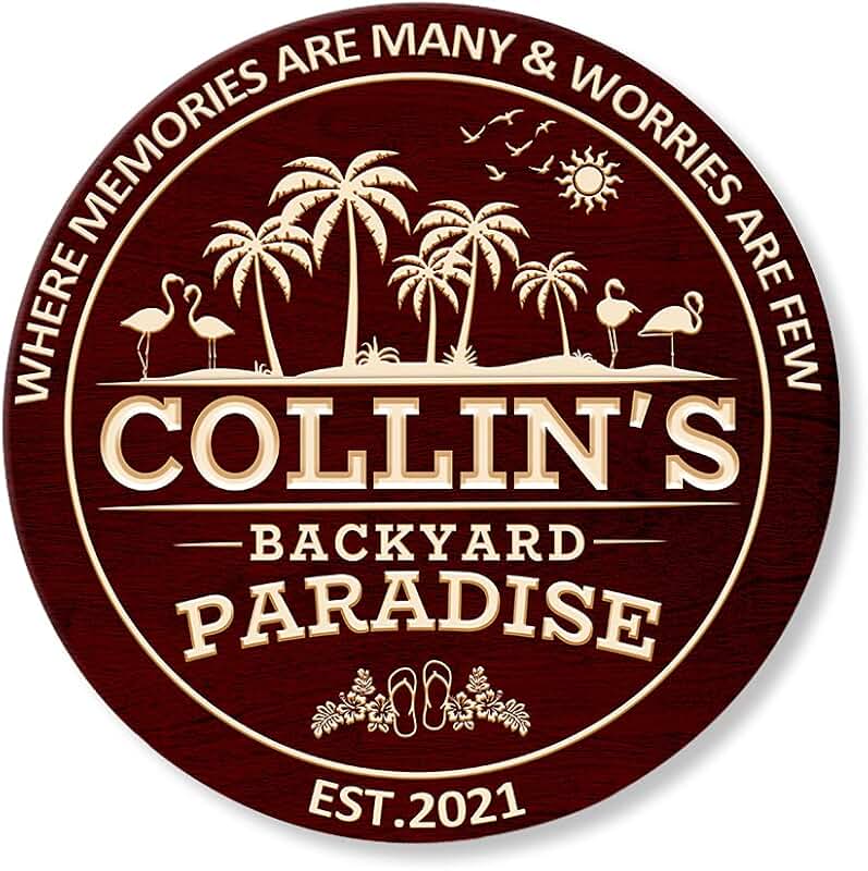 Amazon.com: personalized pool signs